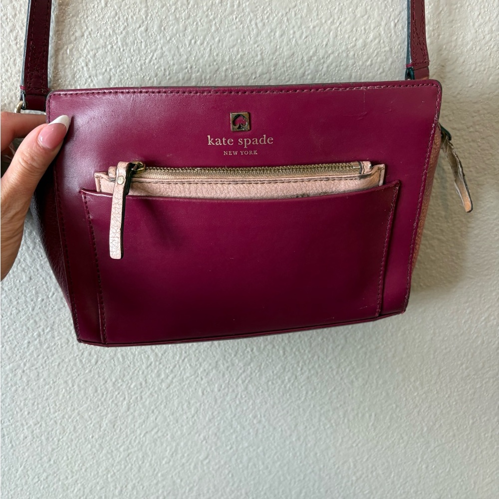 Kate Spade Wine Red Crossbody Bag